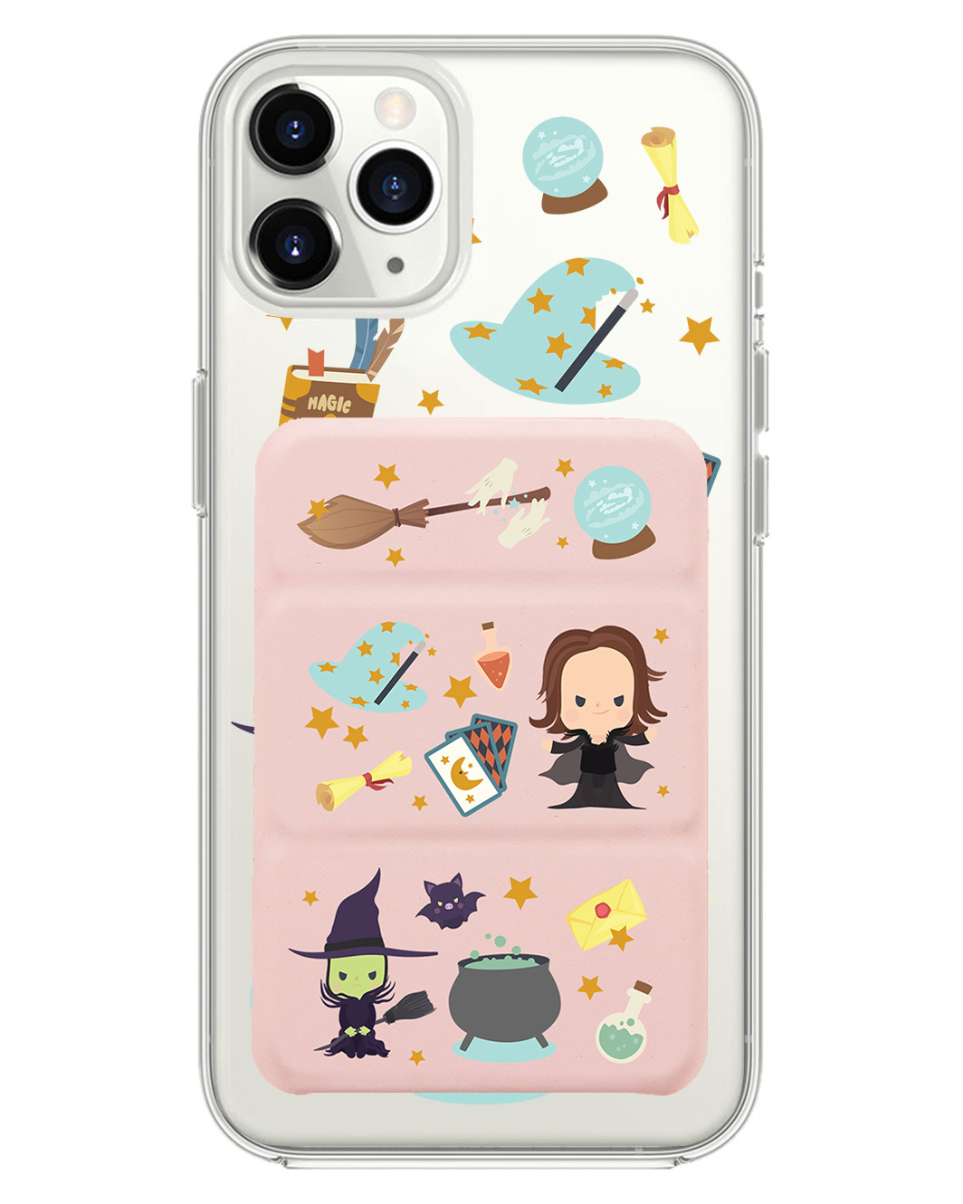 iPhone Magnetic Trifold Wallet Case - Little Hogwarts