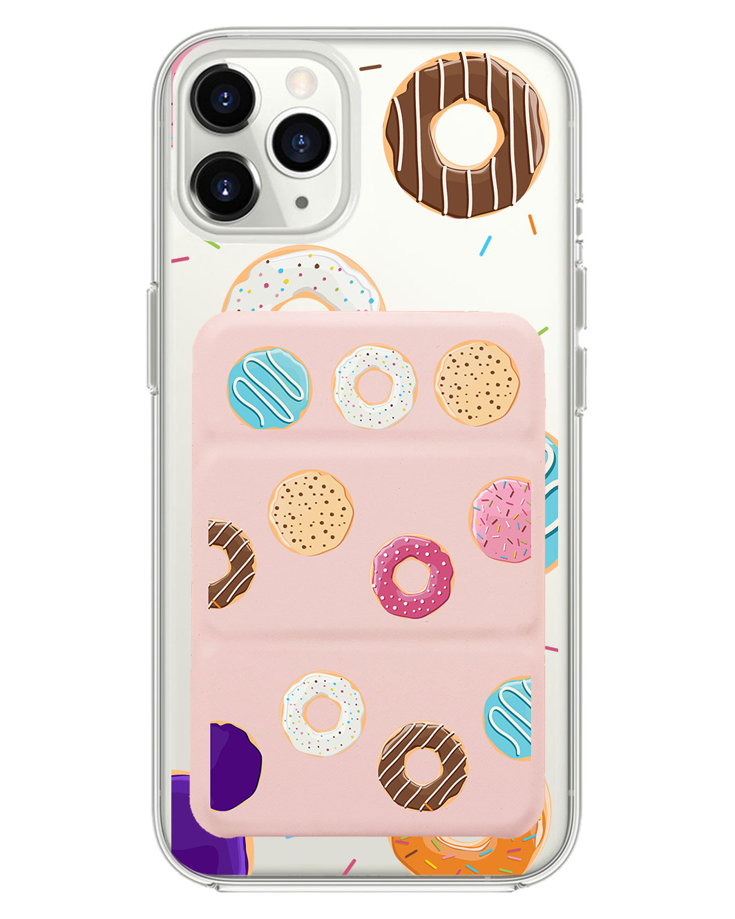 iPhone Magnetic Trifold Wallet Case - Doughnuts