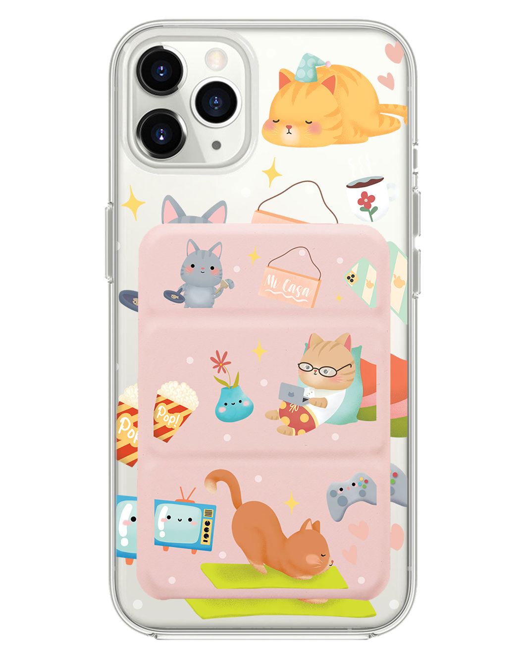 iPhone Magnetic Trifold Wallet Case - Stay Home