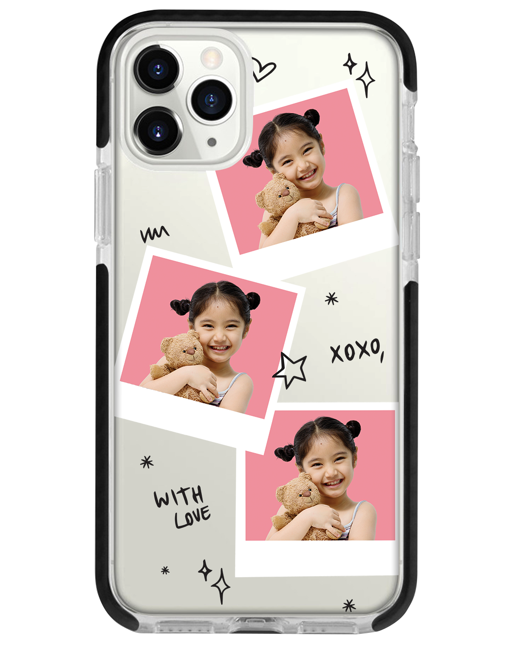 iPhone Rearguard Bumper - Face Grid White Polaroid