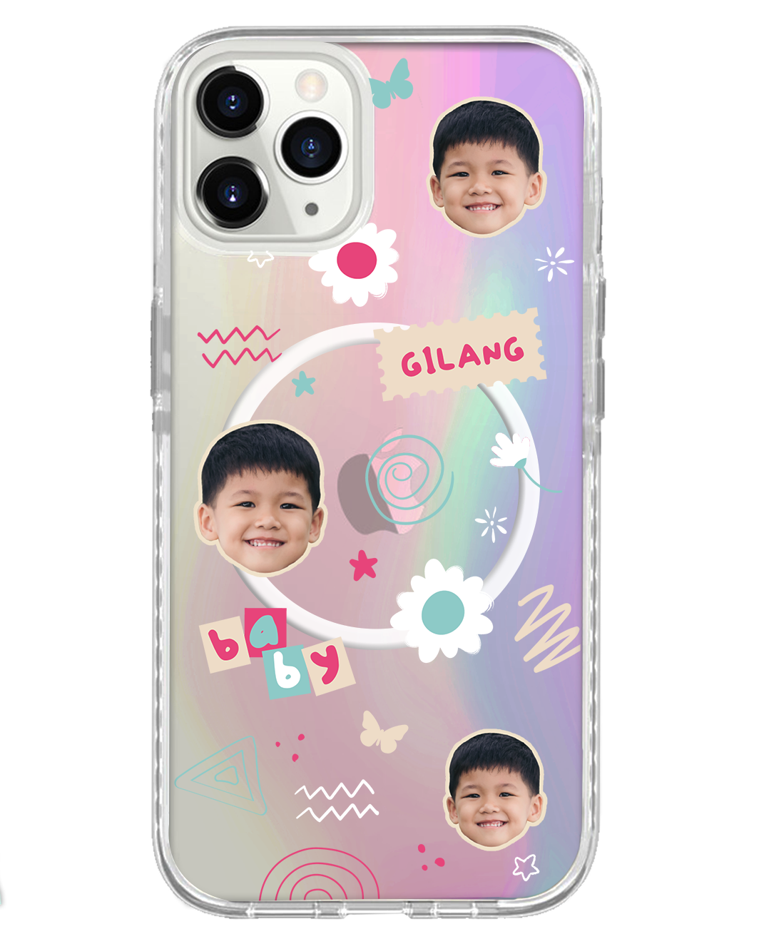 iPhone Rearguard Holo - Face Grid Abstract