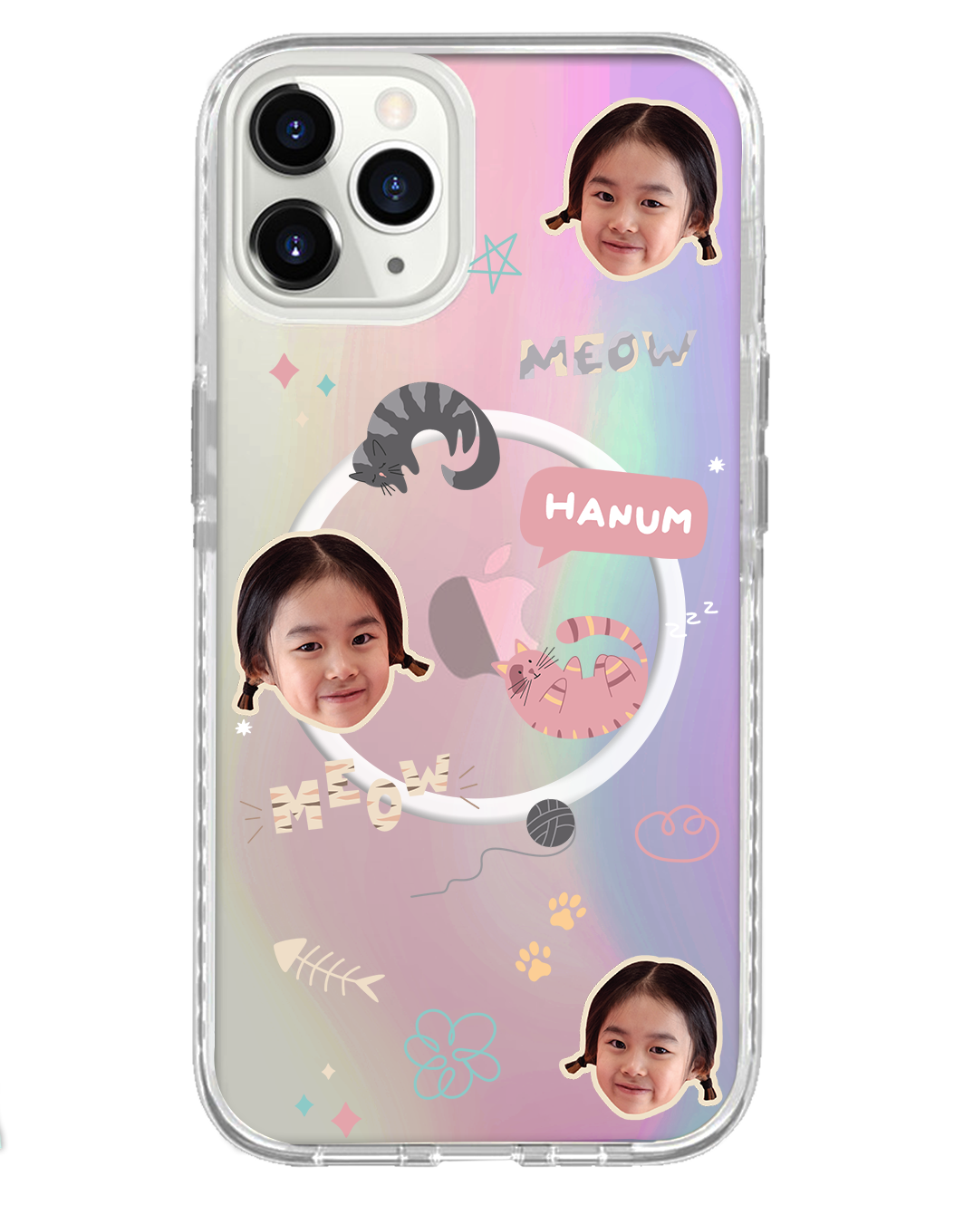 iPhone Rearguard Holo - Face Grid Kitty