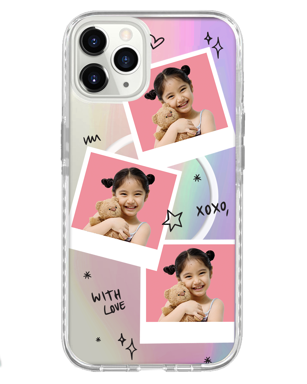 iPhone Rearguard Holo - Face Grid White Polaroid