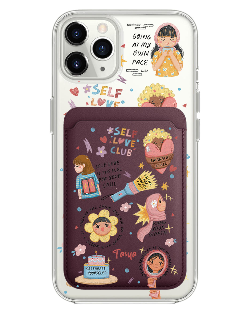 iPhone Magnetic Wallet Case - Self Love Club