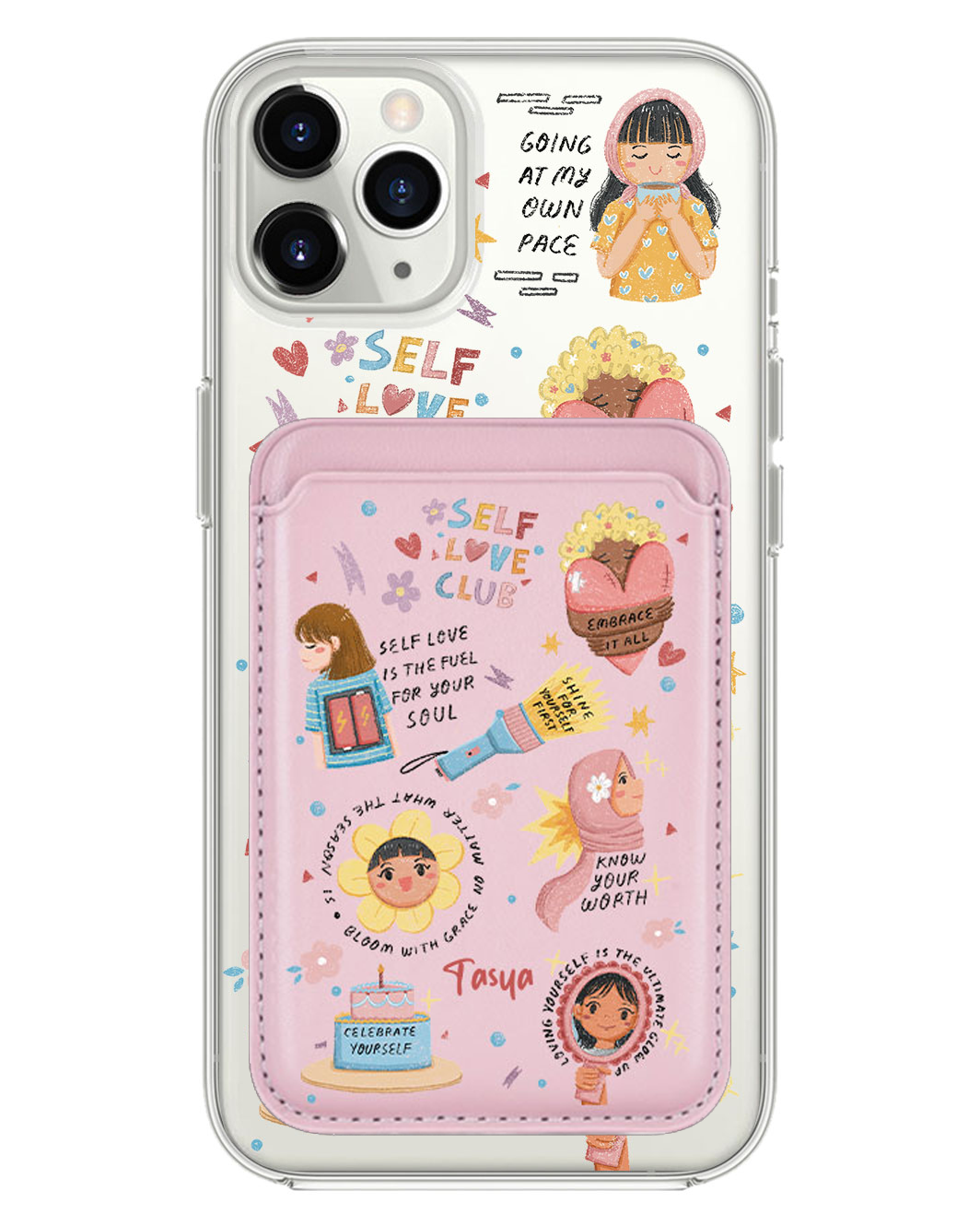 iPhone Magnetic Wallet Case - Self Love Club