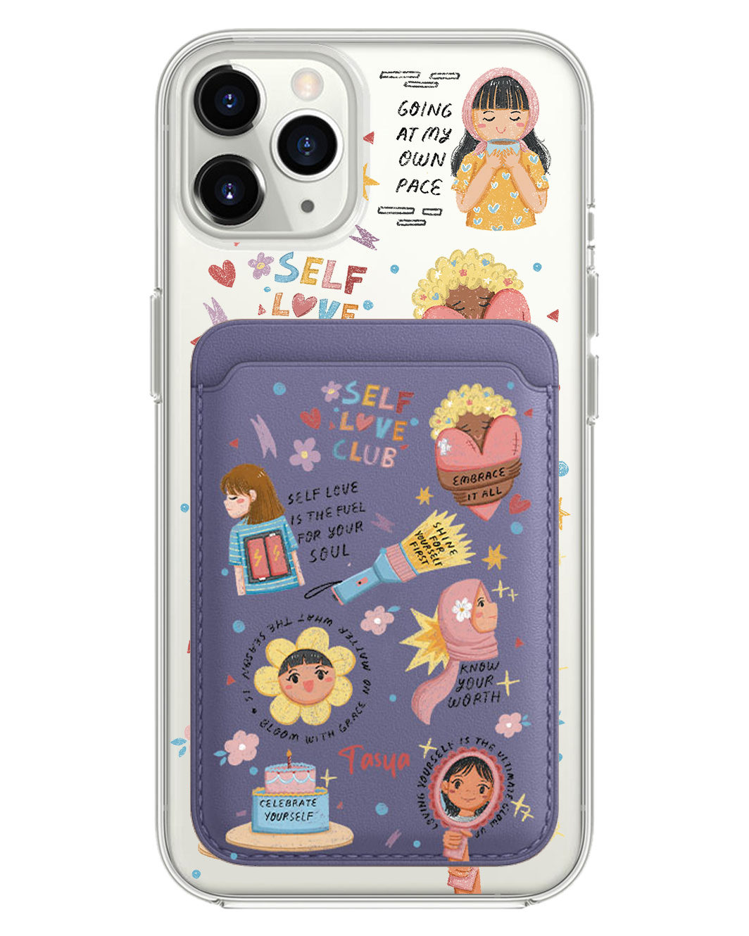iPhone Magnetic Wallet Case - Self Love Club