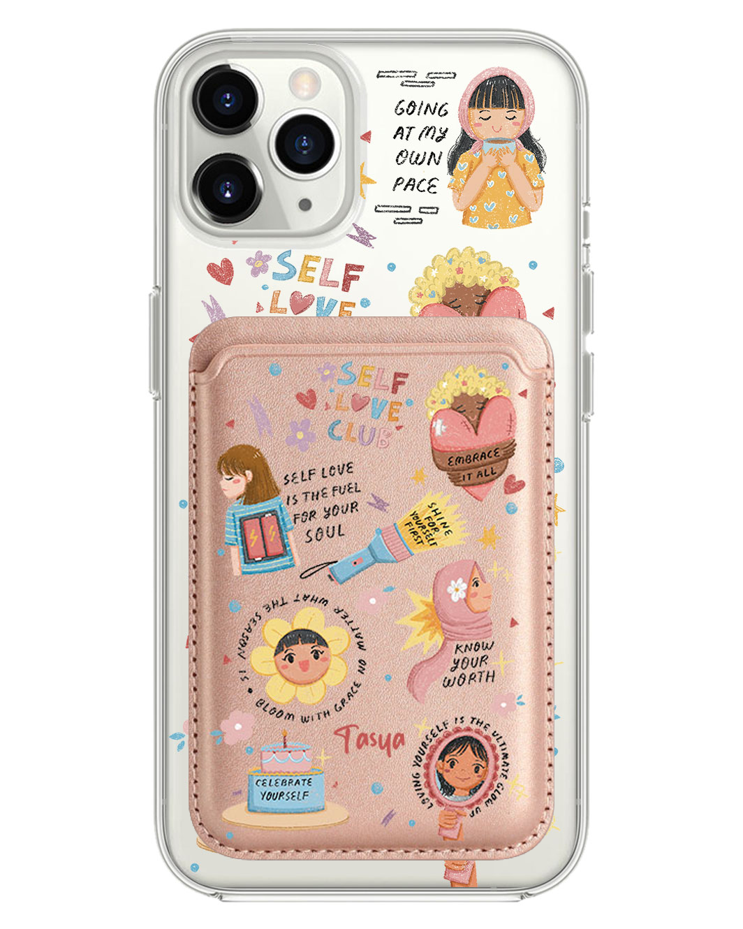 iPhone Magnetic Wallet Case - Self Love Club