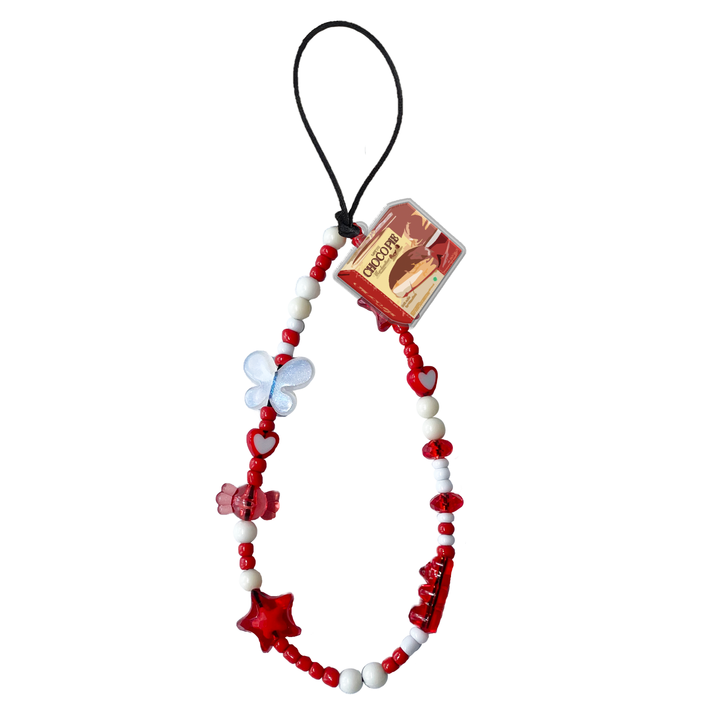 Beaded Strap with Acrylic Charm - K-Snack