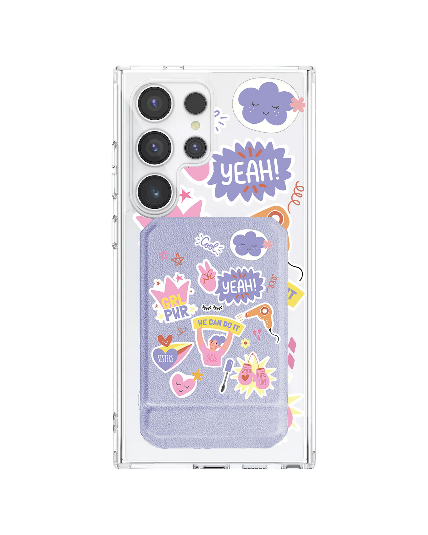 Android Magnetic Multifold Wallet - Girl Power Sticker Pack