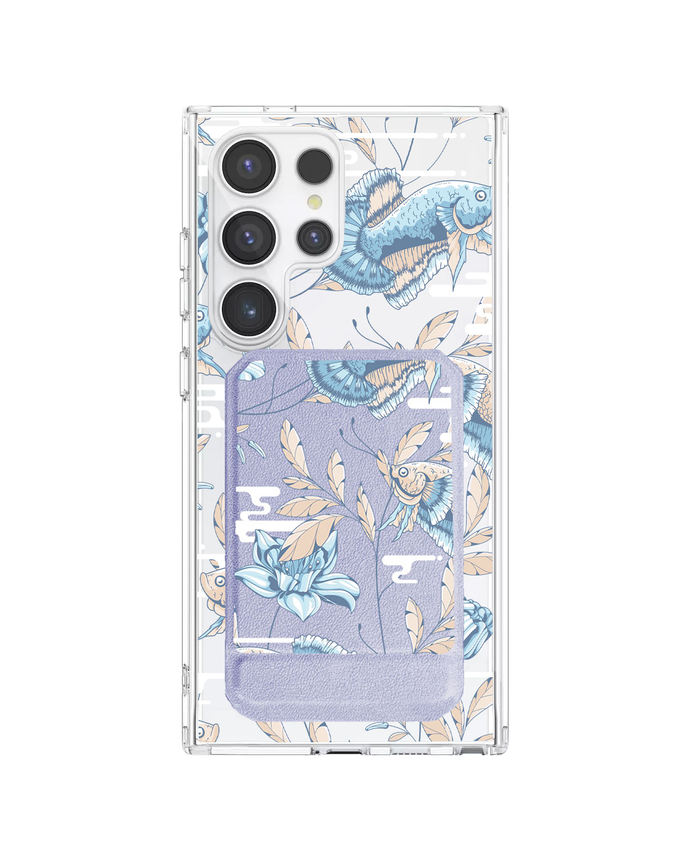 Android Magnetic Multifold Wallet - Fish & Floral 4.0