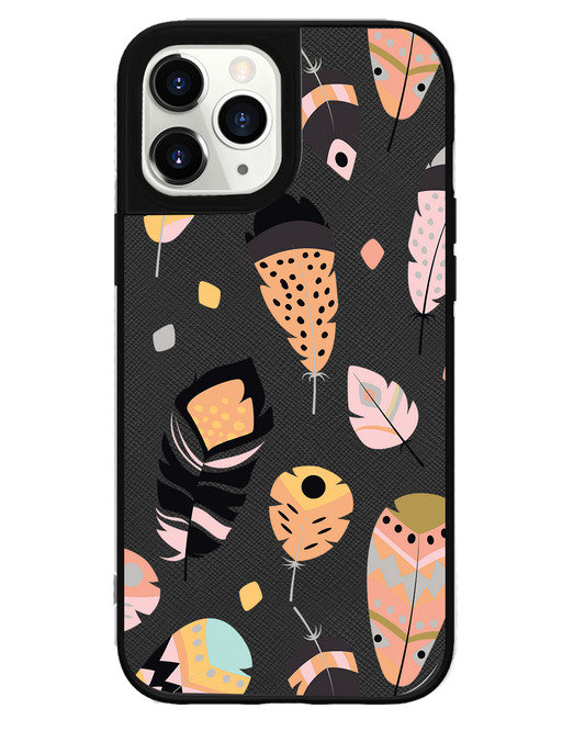 iPhone Leather Grip - Feathers