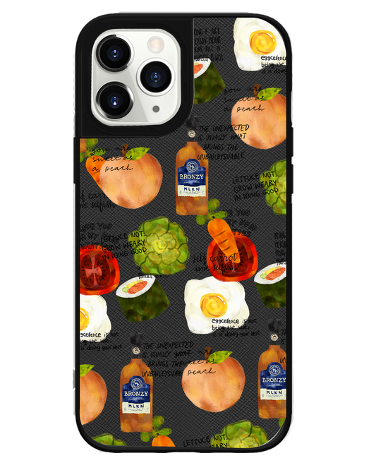 iPhone Leather Grip - Food can talk too