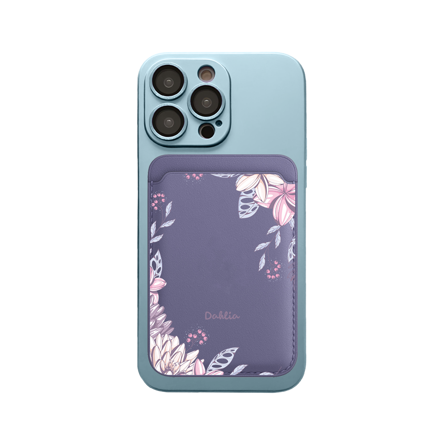 iPhone Magnetic Wallet Silicone Case - Dahlia