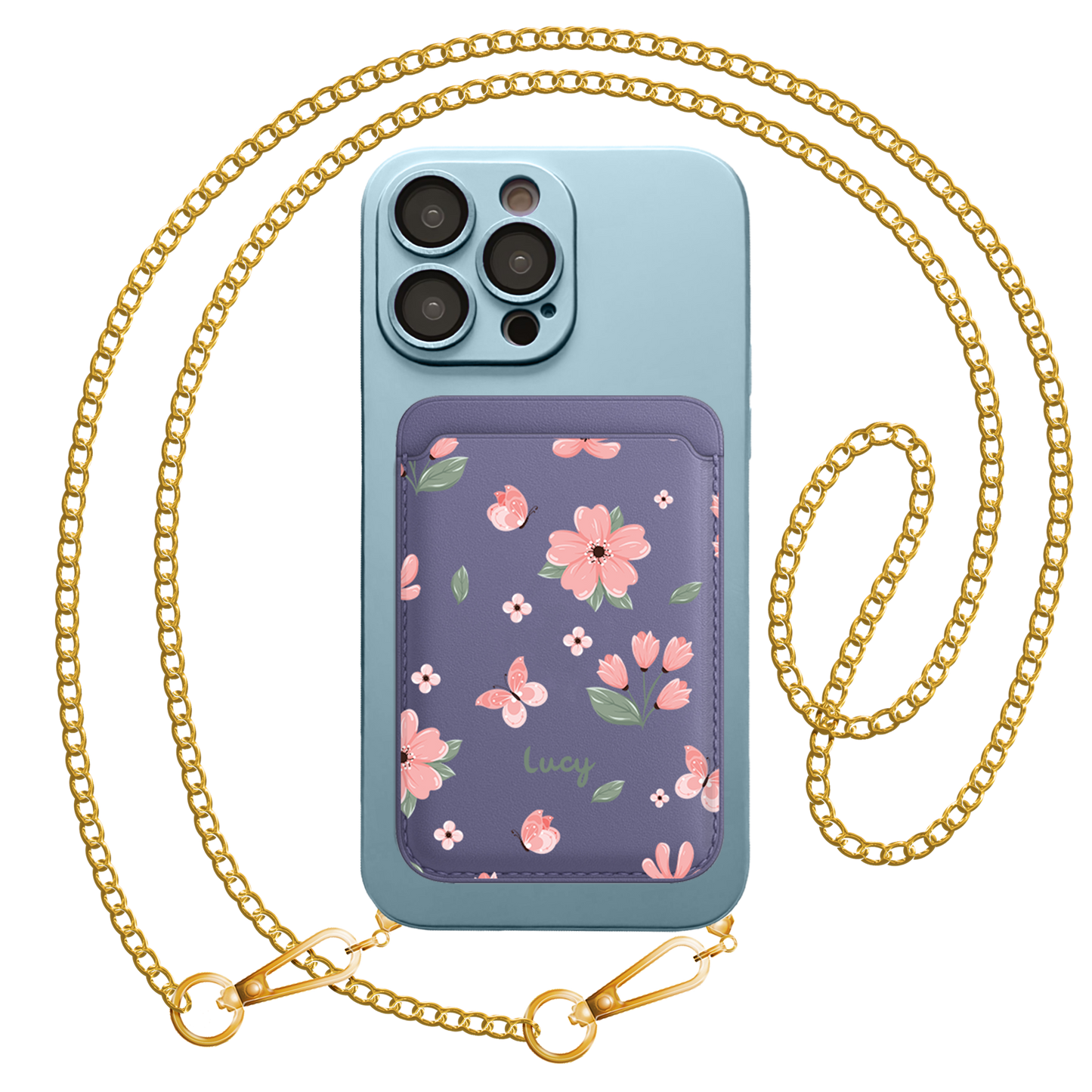 iPhone Magnetic Wallet Silicone Case - Pink Delight