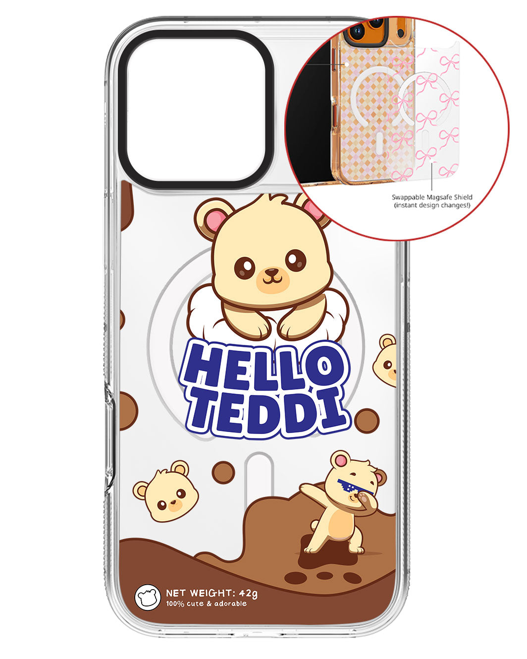 Magsafe Swappable Plate - Hello teddy 1.0