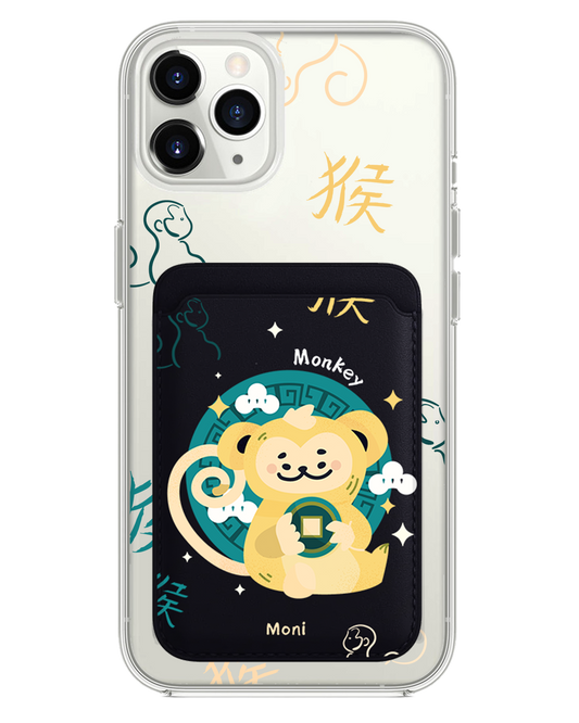 iPhone Magnetic Wallet Case - Monkey (Chinese Zodiac / Shio)