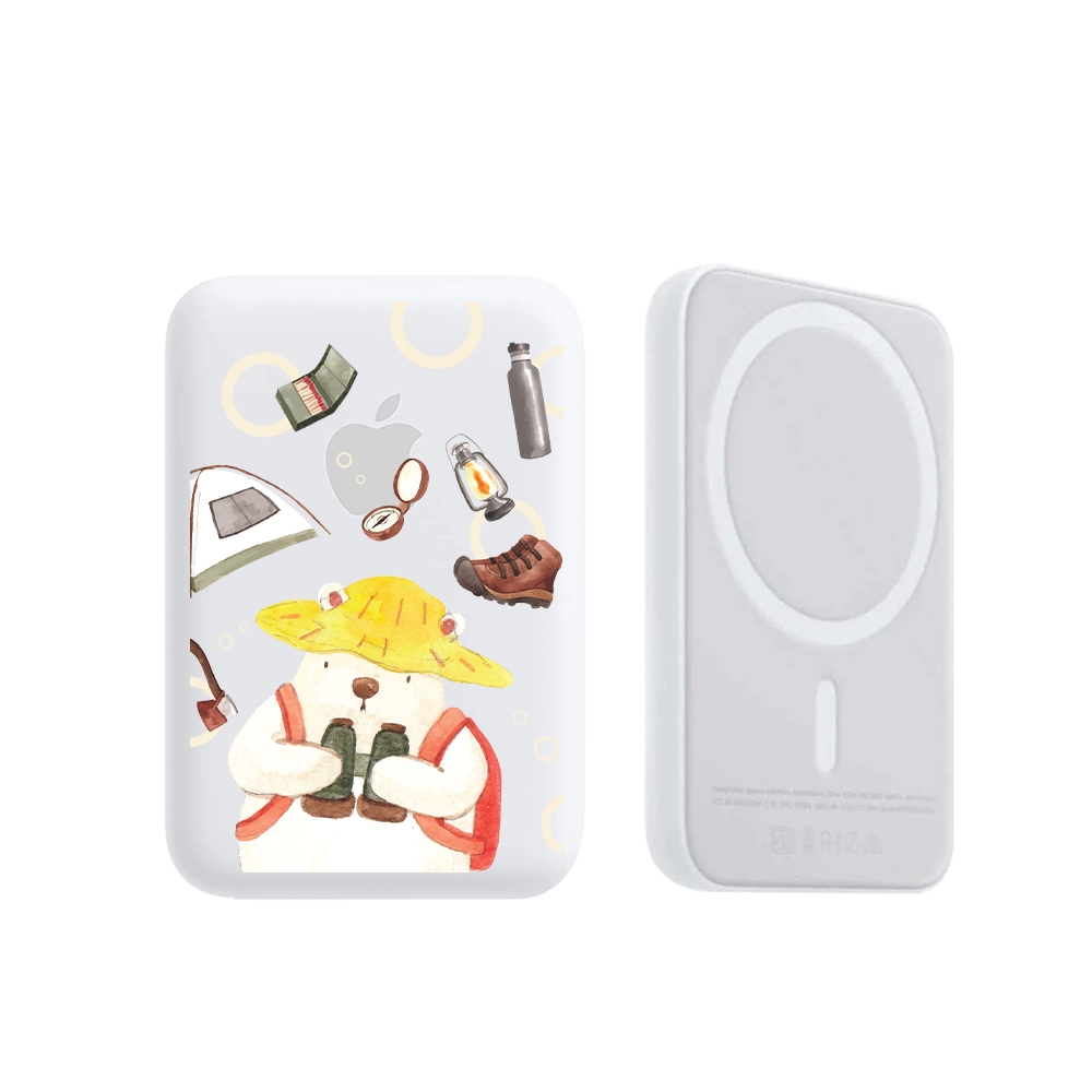 Magnetic Wireless Powerbank - Adventure of Bear