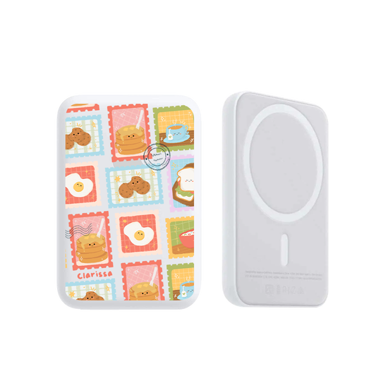Magnetic Wireless Powerbank - Breakfast Menu Stamps