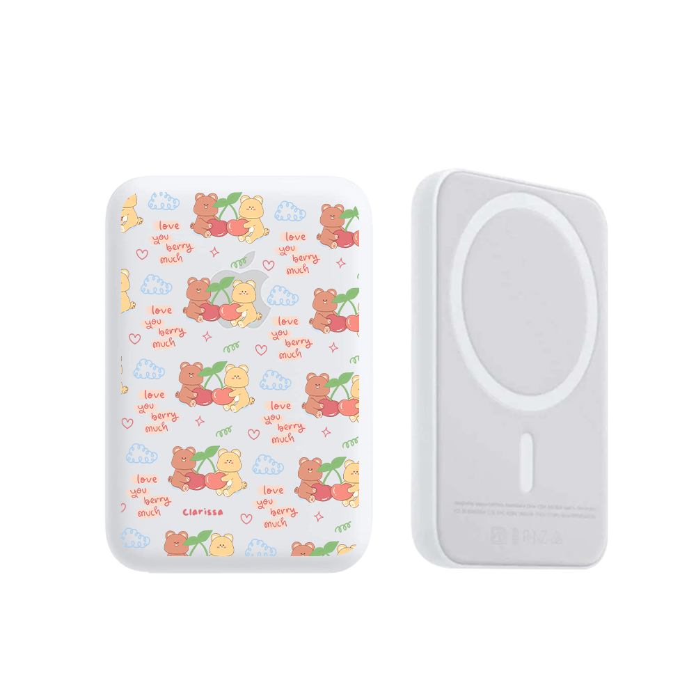 Magnetic Wireless Powerbank - Cherry Bear