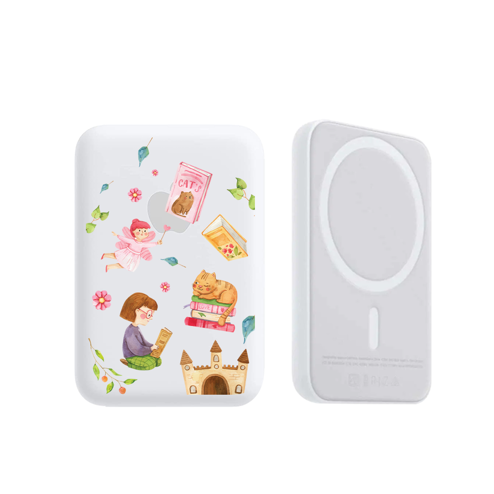 Magnetic Wireless Powerbank - Fairy Cat