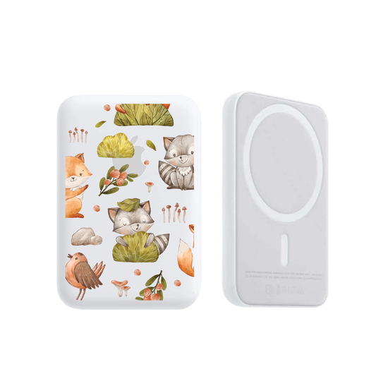 Magnetic Wireless Powerbank - Racoon & Friends