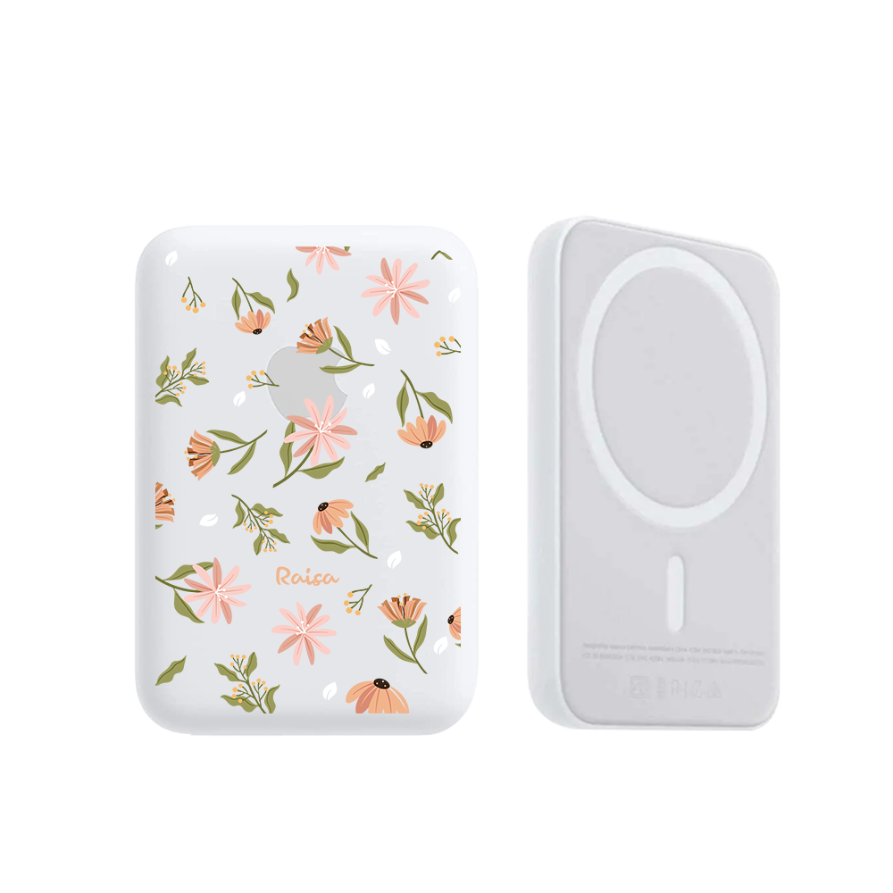 Magnetic Wireless Powerbank - Cosmos Flower
