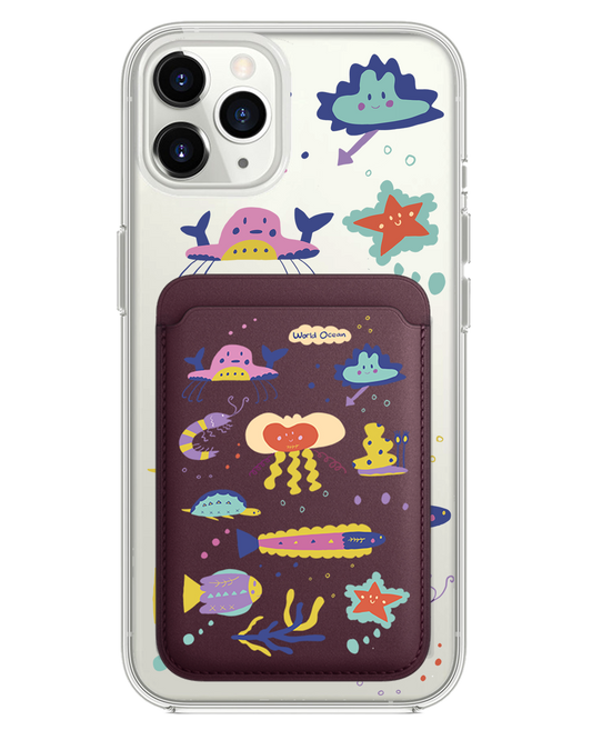 iPhone Magnetic Wallet Case - Ocean World