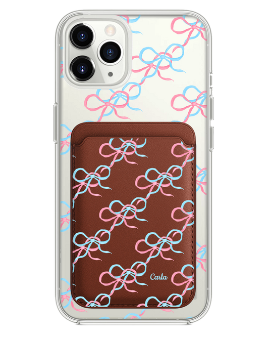 iPhone Magnetic Wallet Case - Coquette Overlap Bow