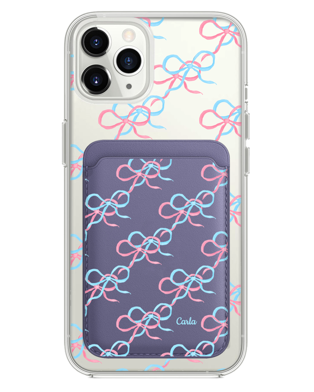 iPhone Magnetic Wallet Case - Coquette Overlap Bow