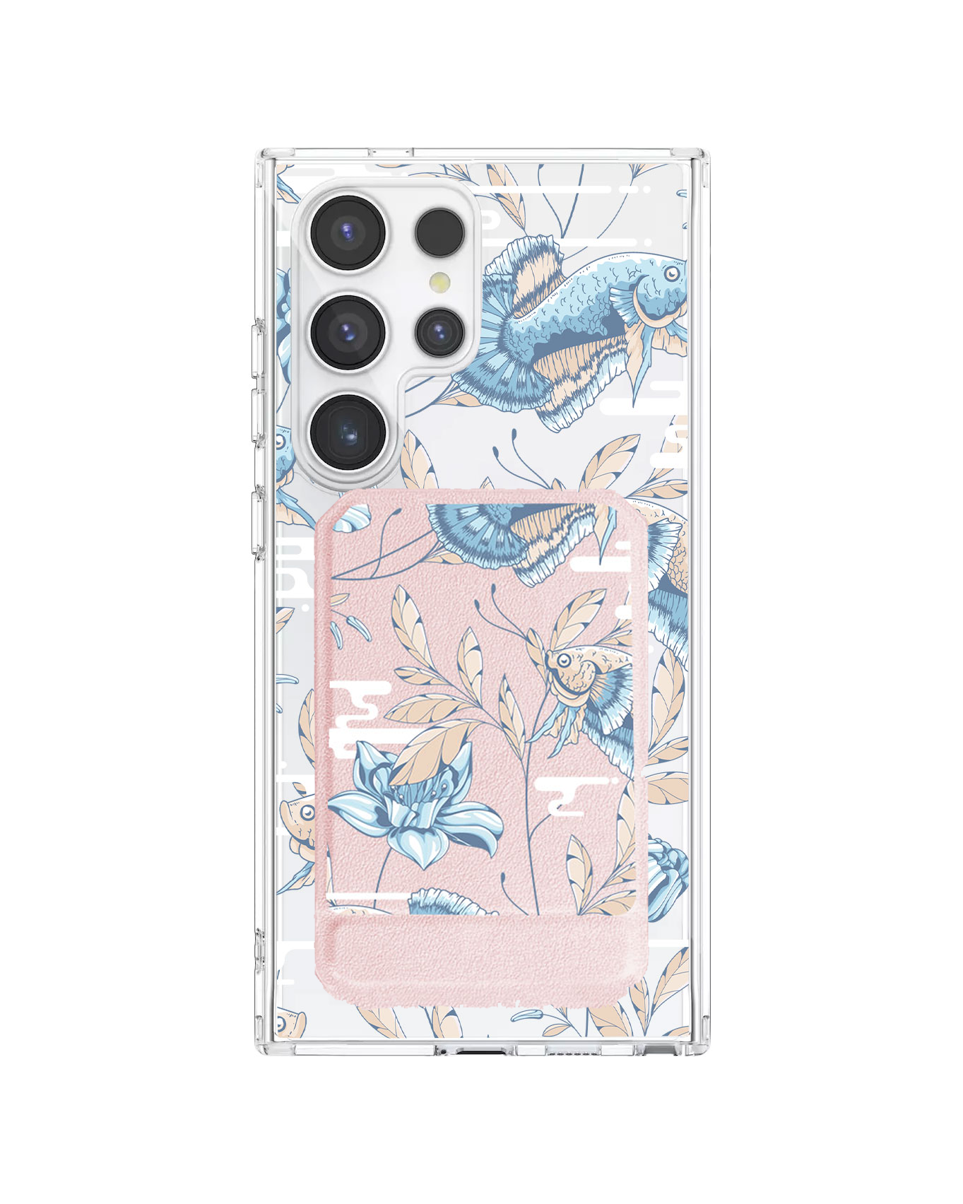 Android Magnetic Multifold Wallet - Fish & Floral 4.0
