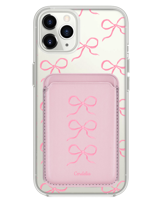 iPhone Magnetic Wallet Case - Coquette Pink Bow 2.0