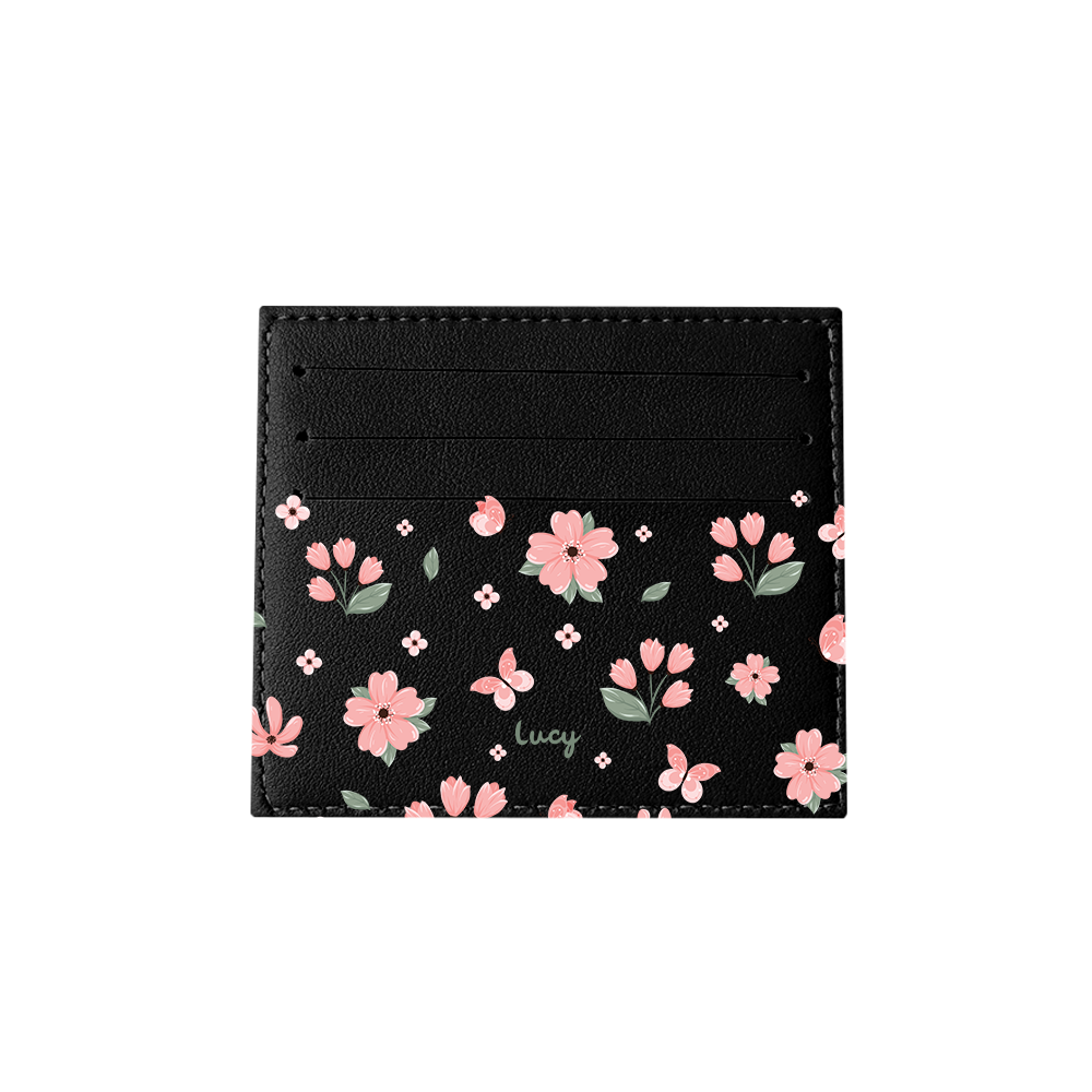 6 Slots Card Holder - Pink Delight