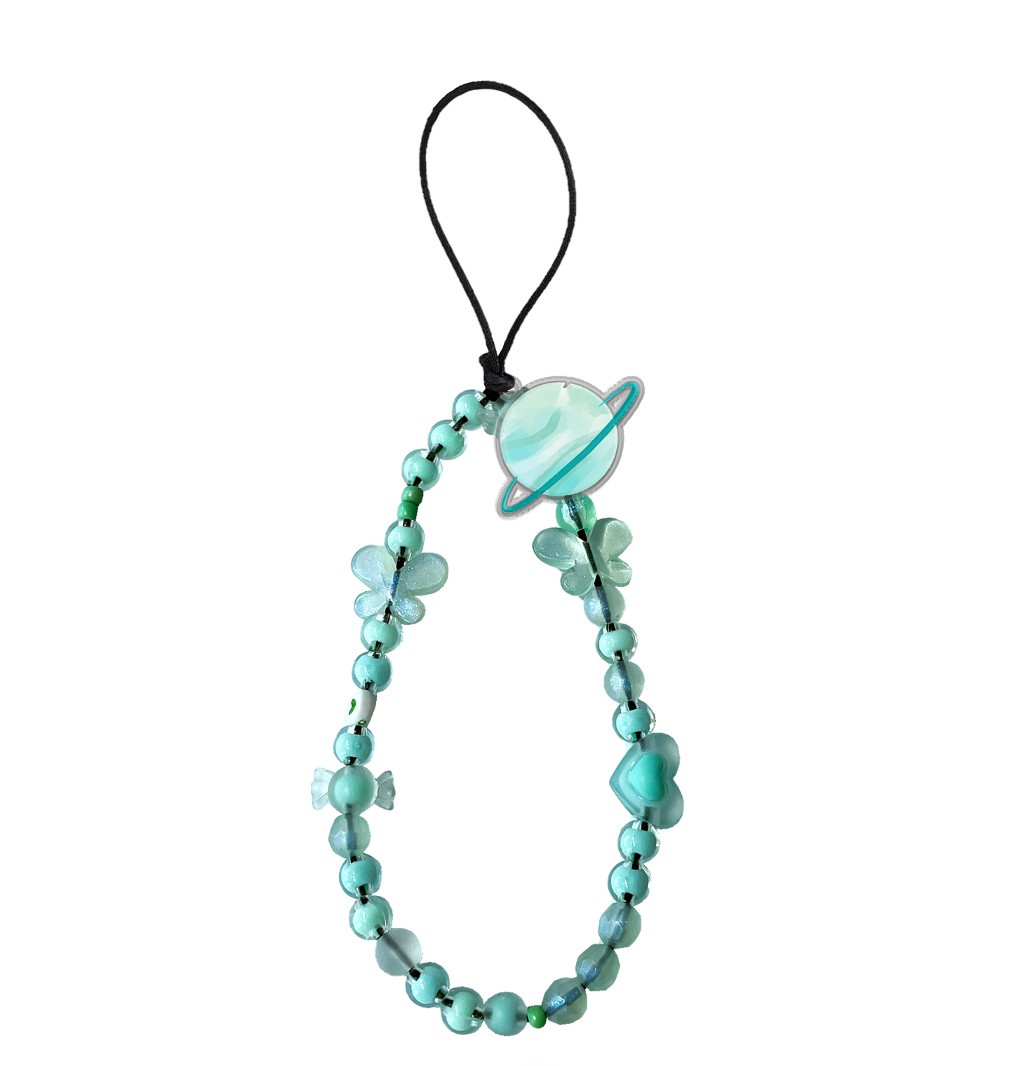 Beaded Strap with Acrylic Charm - Planetarium 1.0