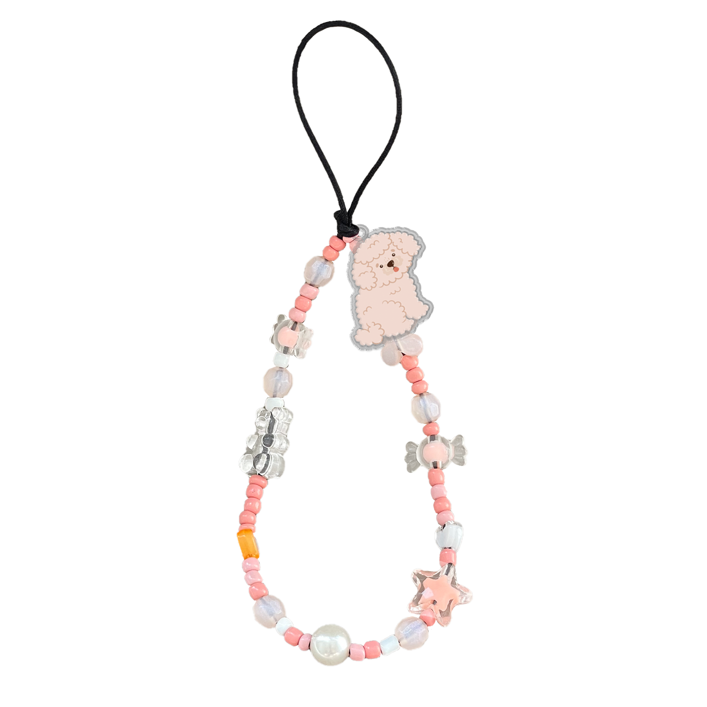 Beaded Strap with Acrylic Charm - Poodle Squad 2.0