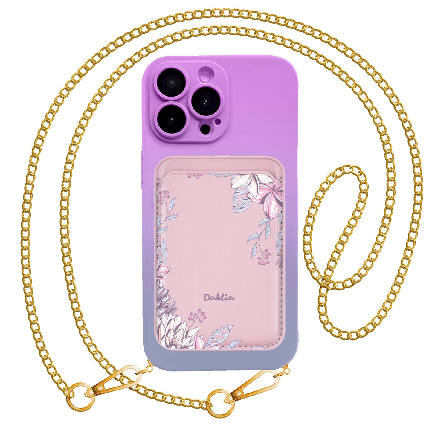 iPhone Magnetic Wallet Silicone Case - Dahlia
