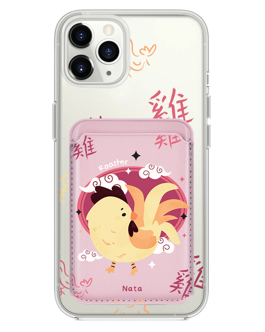 iPhone Magnetic Wallet Case - Rooster (Chinese Zodiac / Shio)