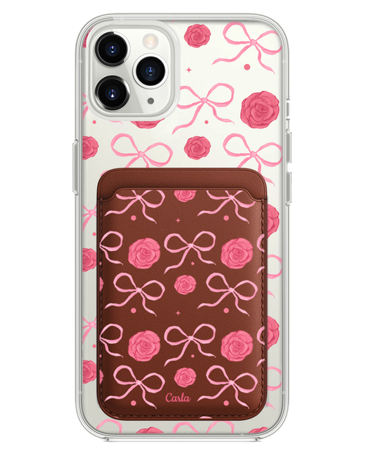 iPhone Magnetic Wallet Case - Coquette Rose