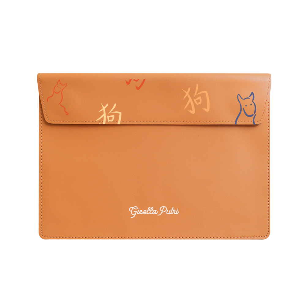 Vegan Leather Sleeve - Dog (Chinese Zodiac / Shio)