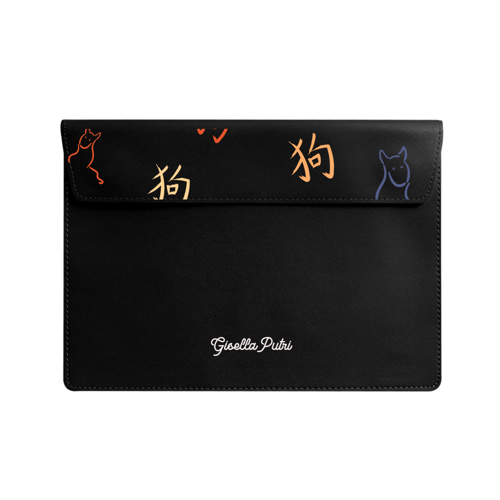 Vegan Leather Sleeve - Dog (Chinese Zodiac / Shio)