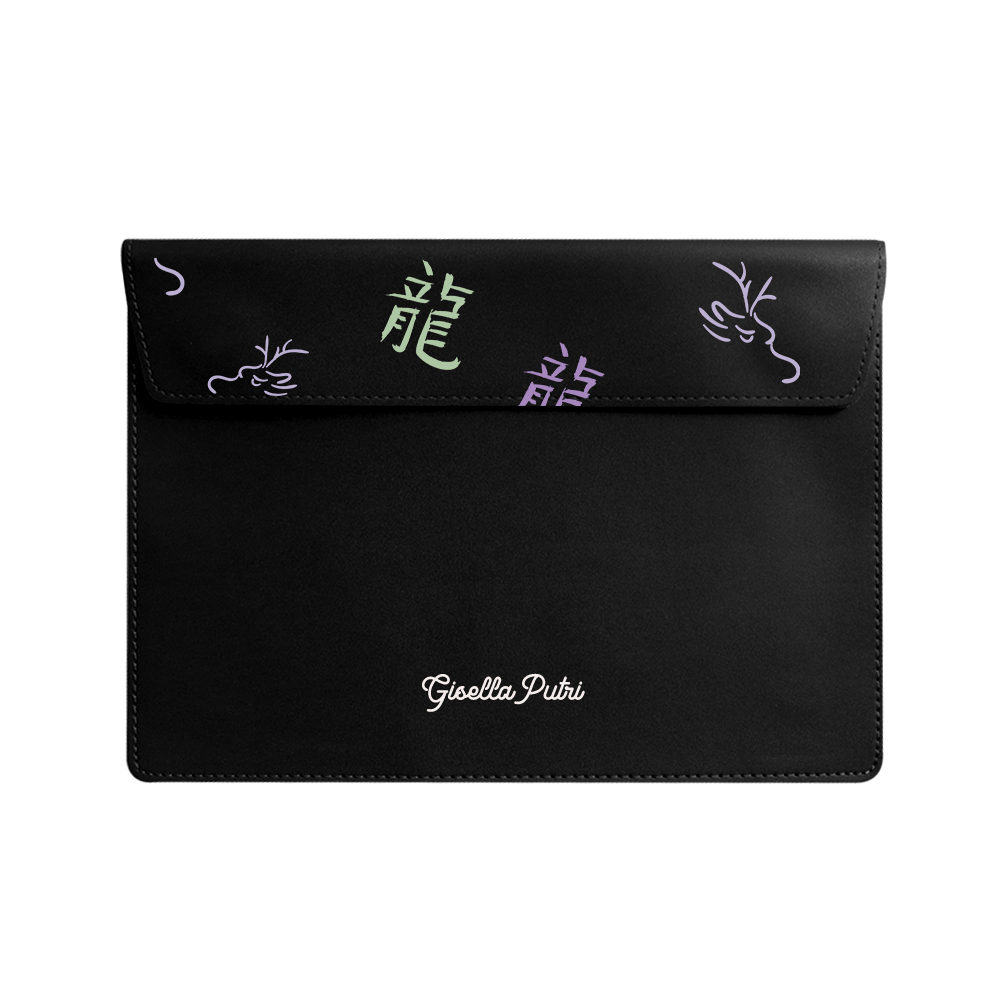 Vegan Leather Sleeve - Dragon (Chinese Zodiac / Shio)