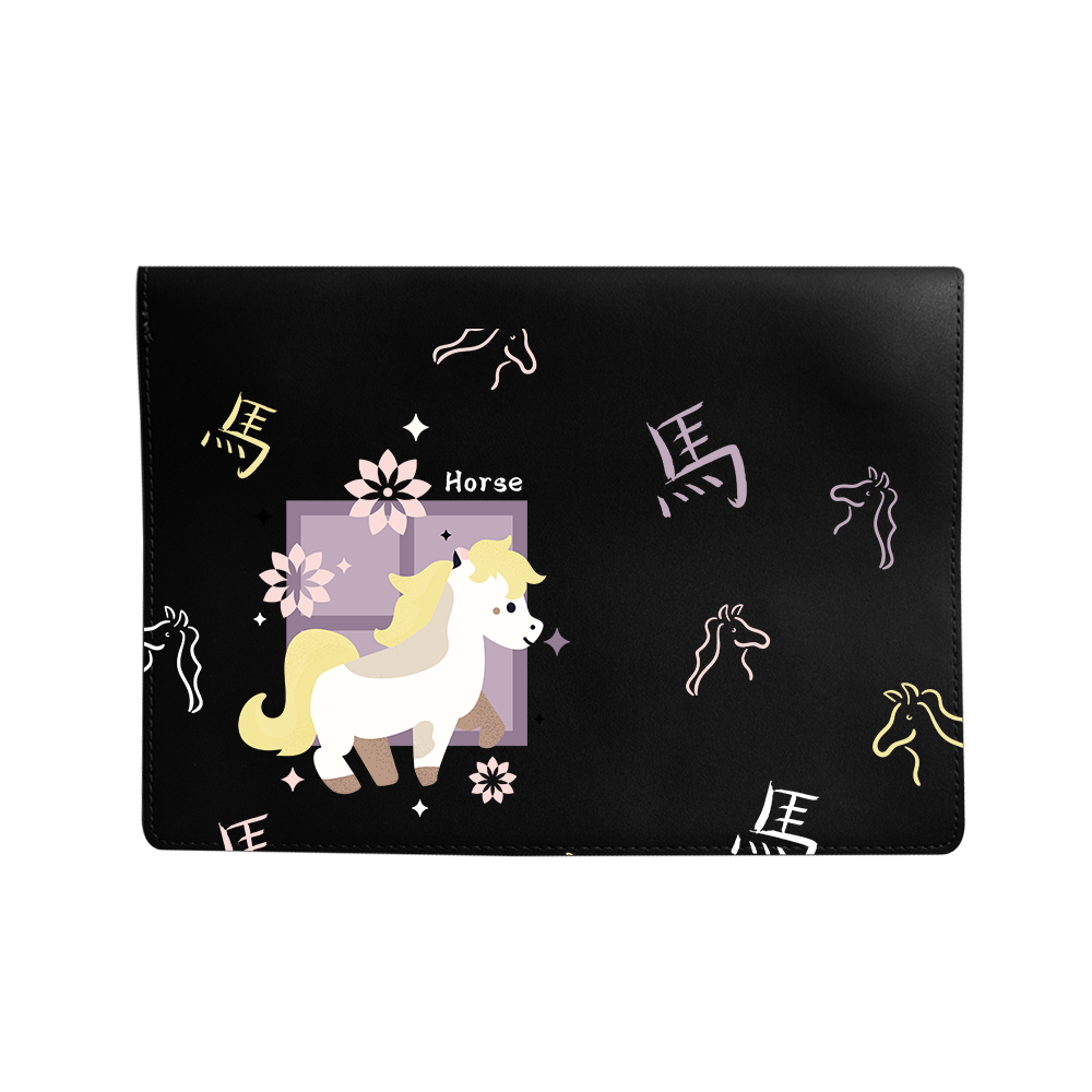 Vegan Leather Sleeve - Horse (Chinese Zodiac / Shio)