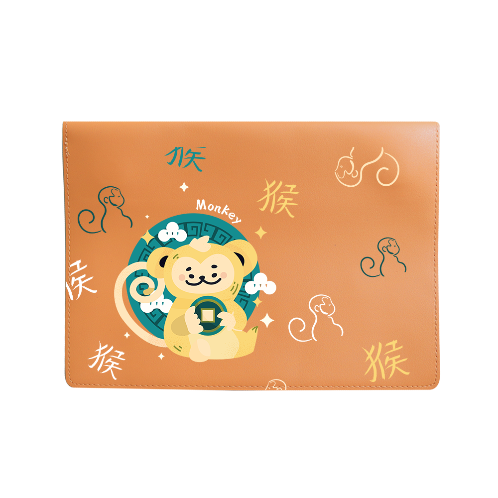 Vegan Leather Sleeve - Monkey (Chinese Zodiac / Shio)