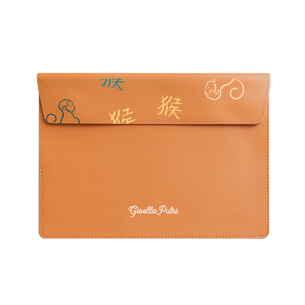 Vegan Leather Sleeve - Monkey (Chinese Zodiac / Shio)