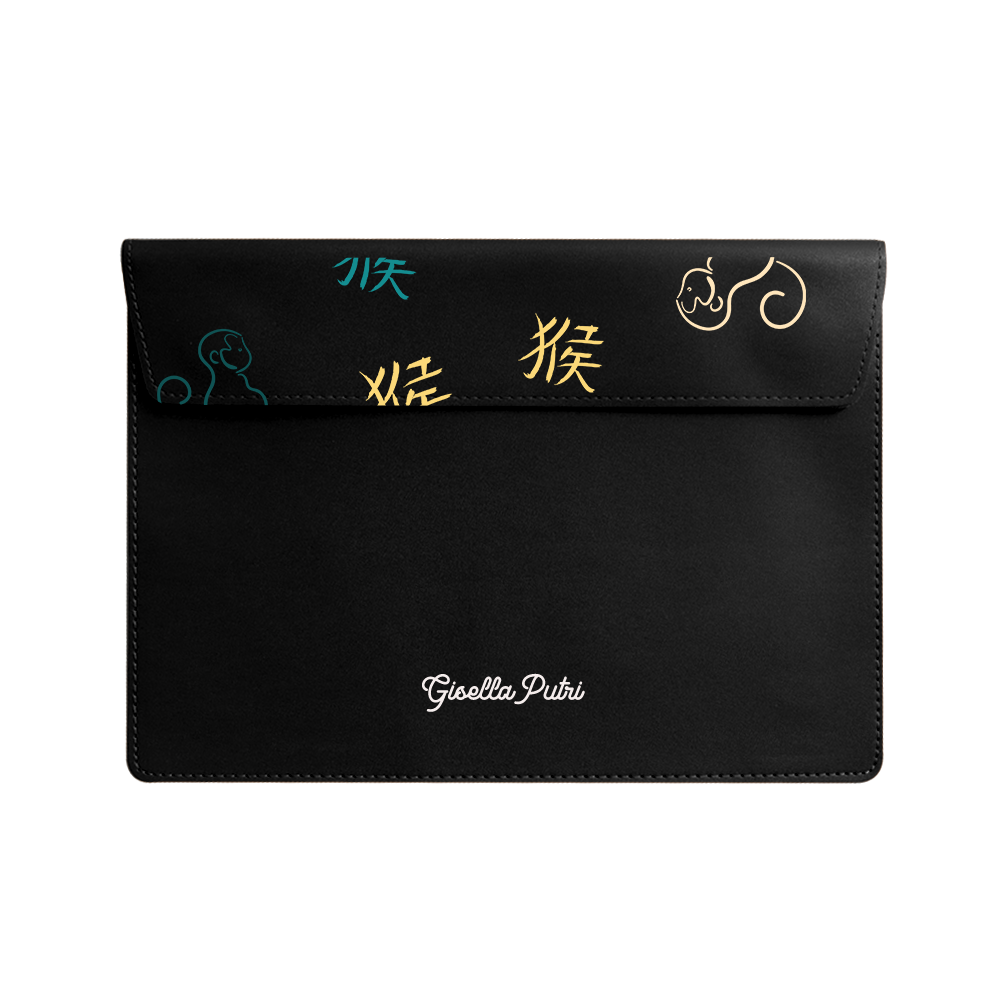 Vegan Leather Sleeve - Monkey (Chinese Zodiac / Shio)