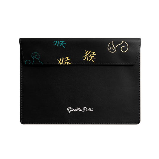 Vegan Leather Sleeve - Monkey (Chinese Zodiac / Shio)