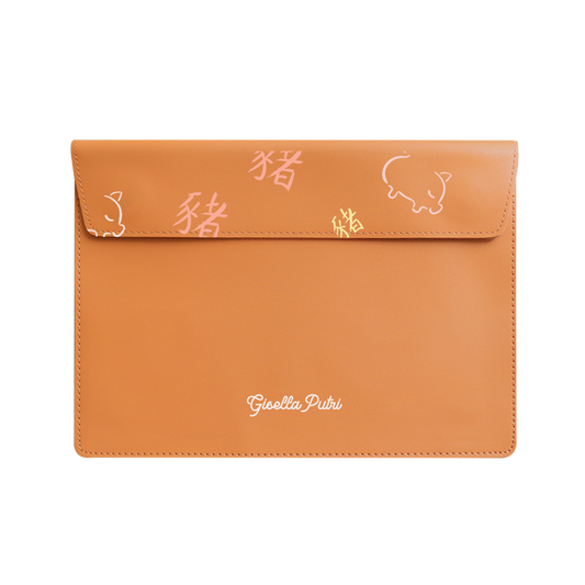 Vegan Leather Sleeve - Pig (Chinese Zodiac / Shio)