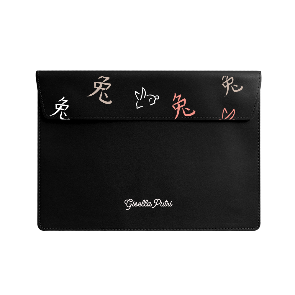 Vegan Leather Sleeve - Rabbit (Chinese Zodiac / Shio)
