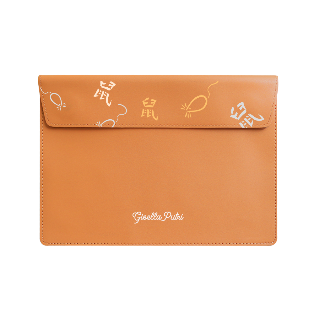 Vegan Leather Sleeve - Rat (Chinese Zodiac / Shio)