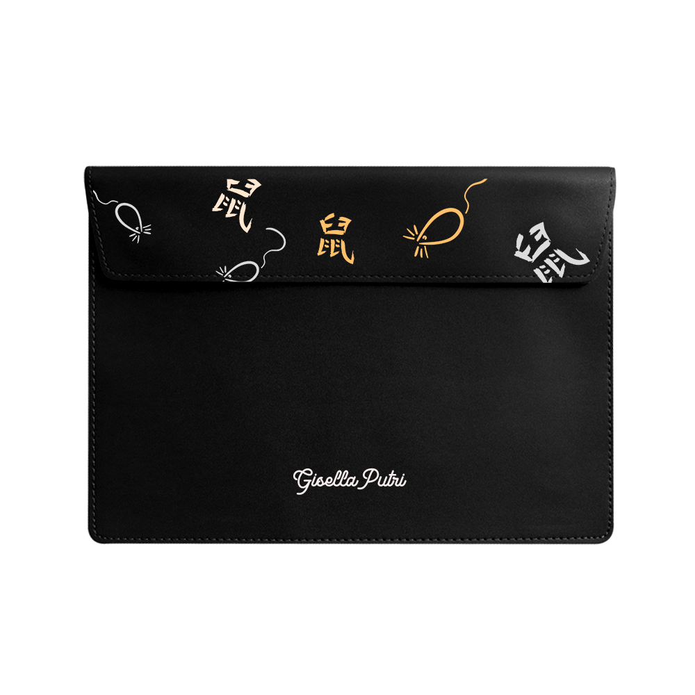 Vegan Leather Sleeve - Rat (Chinese Zodiac / Shio)