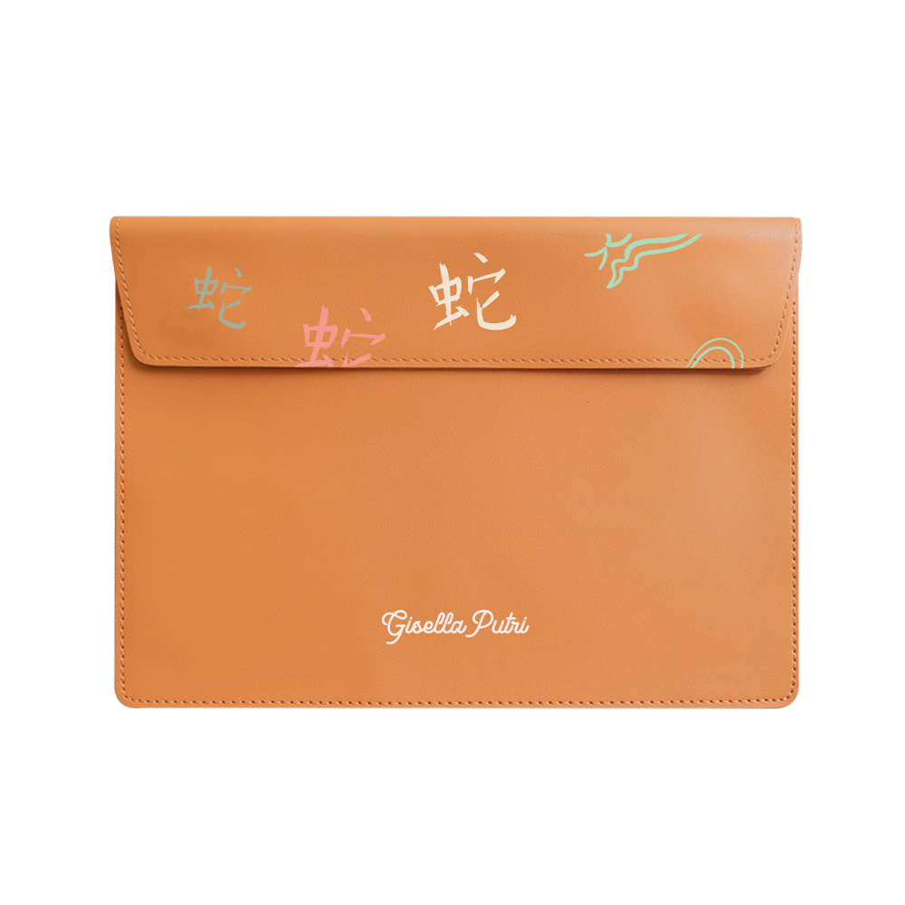 Vegan Leather Sleeve - Snake (Chinese Zodiac / Shio)
